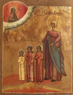 Icon of St Sophia and her daughters